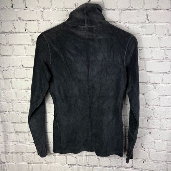 Gap Vintage 90s Y2K Velvet Mock Neck Long Sleeve Top Size Medium - Picture 7 of 8